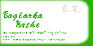 boglarka mathe business card